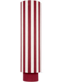 Lampadaire colonne rayé bordeaux et écru en corde de coton 106 cm Vienna Stripes