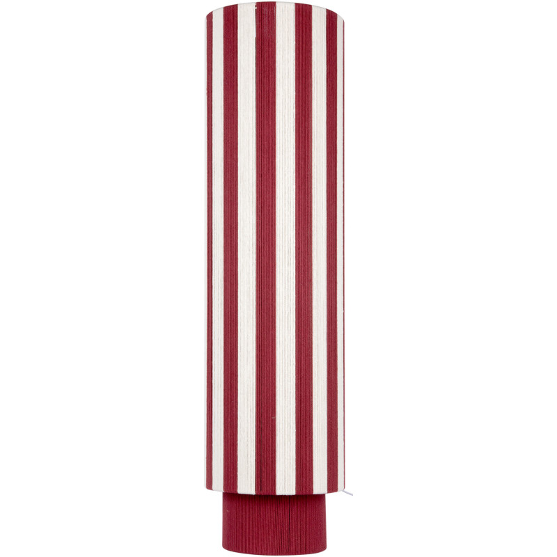 Lampadaire colonne rayé bordeaux et écru en corde de coton 106 cm Vienna Stripes Leitmotiv - 1