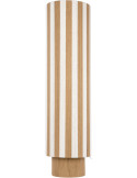 Lampadaire colonne rayé beige écru en corde de coton 106 cm Vienna Stripes
