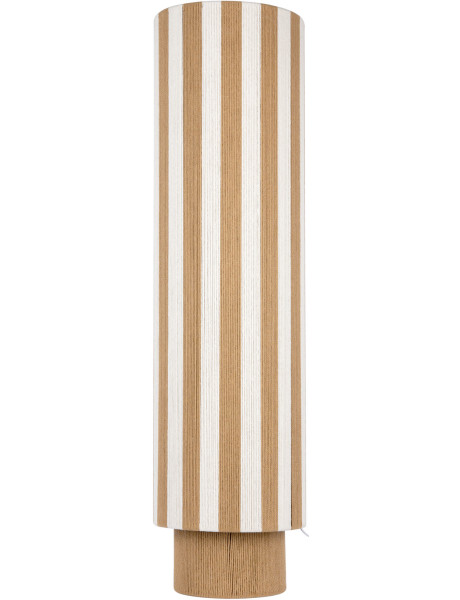 Lampadaire colonne rayé beige écru en corde de coton 106 cm Vienna Stripes Leitmotiv - 1