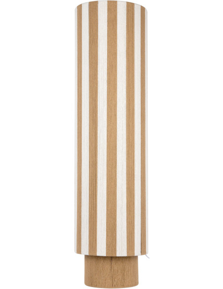 Lampadaire colonne rayé beige écru en corde de coton 106 cm Vienna Stripes Leitmotiv - 1