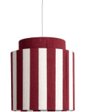 Suspension bordeaux écru rayée en corde de coton 30x33 cm Vienna Stripes