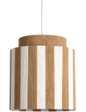 Suspension beige écru rayée en corde de coton 30x33 cm Vienna Stripes