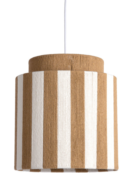 Suspension beige écru rayée en corde de coton 30x33 cm Vienna Stripes Leitmotiv - 1