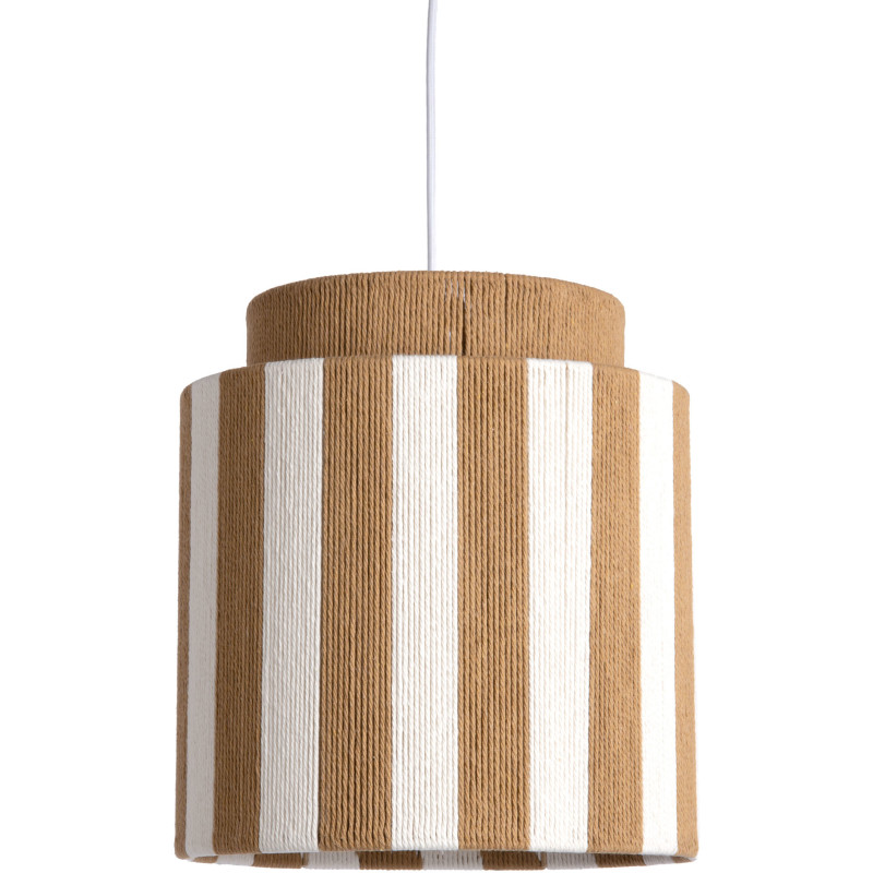 Suspension beige écru rayée en corde de coton 30x33 cm Vienna Stripes Leitmotiv - 1