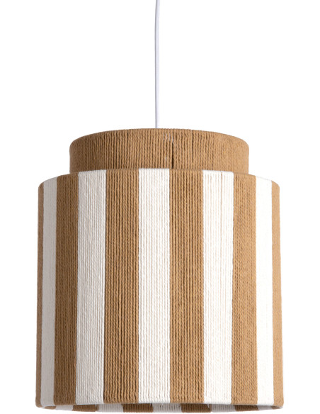 Suspension beige écru rayée en corde de coton 30x33 cm Vienna Stripes Leitmotiv - 1