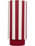 Lampe à poser rayée bordeaux et écru en corde de coton Ø25x58 cm Vienna Stripes