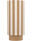 Lampe à poser rayée beige écru en corde de coton Ø25x58 cm Vienna Stripes
