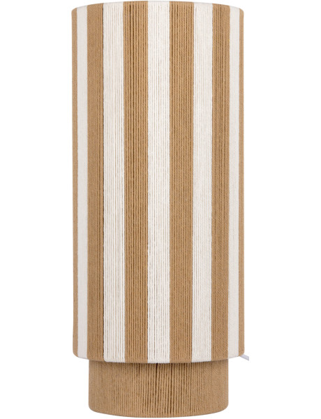 Lampe à poser rayée beige écru en corde de coton Ø25x58 cm Vienna Stripes Leitmotiv - 1