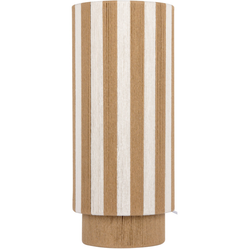 Lampe à poser rayée beige écru en corde de coton Ø25x58 cm Vienna Stripes Leitmotiv - 1