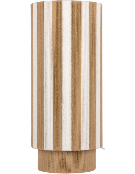 Lampe à poser rayée beige écru en corde de coton Ø25x58 cm Vienna Stripes Leitmotiv - 1