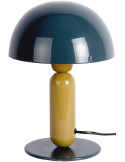 Lampe champignon métal bleu pétrole et vert olive Ø20x30 cm Firenze round