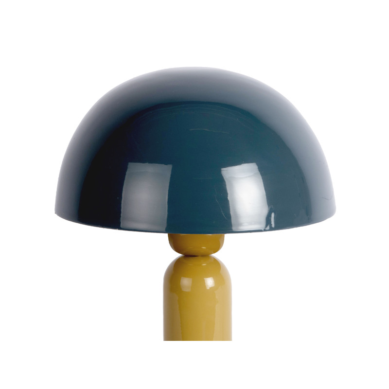 Lampe champignon métal bleu pétrole et vert olive Ø20x30 cm Firenze round Leitmotiv - 2