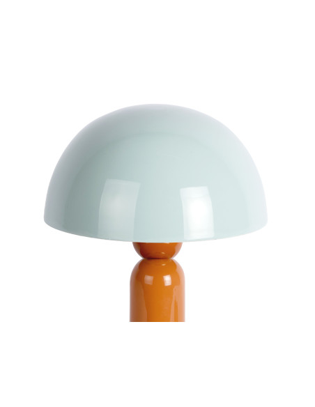 Lampe champignon bleu ciel et orange métal Ø20x30 cm Firenze round Leitmotiv - 2