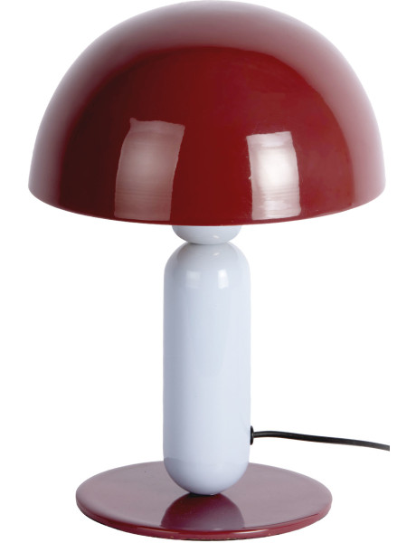 Lampe champignon bordeaux et bleu ciel métal Ø20x30 cm Firenze round Leitmotiv - 1