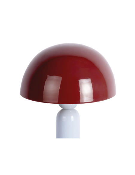 Lampe champignon bordeaux et bleu ciel métal Ø20x30 cm Firenze round Leitmotiv - 3