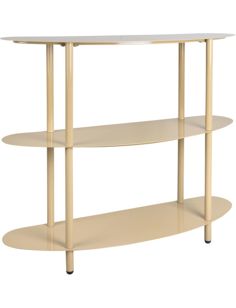 Console d’entrée étroite métal beige 90x28x82 cm Paris Leitmotiv - 1
