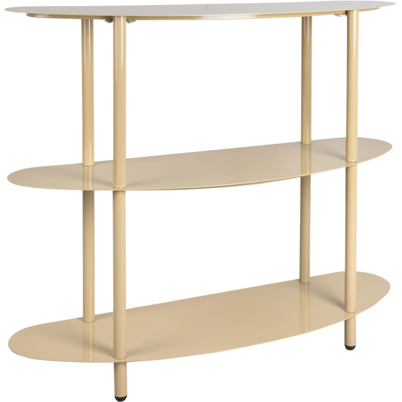 Console d’entrée étroite métal beige 90x28x82 cm Paris Leitmotiv - 1