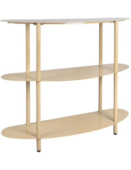 Console d’entrée étroite métal beige 90x28x82 cm Paris Leitmotiv - 1