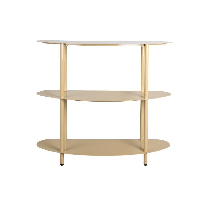 Console d’entrée étroite métal beige 90x28x82 cm Paris Leitmotiv - 3