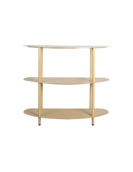 Console d’entrée étroite métal beige 90x28x82 cm Paris Leitmotiv - 3