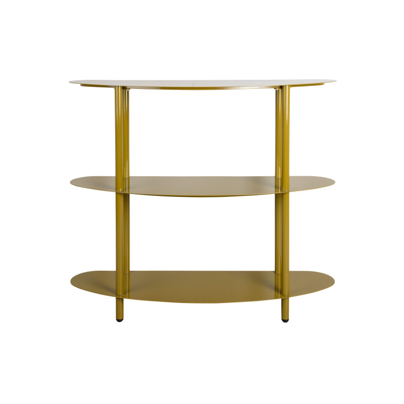 Console étroite 3 plateaux métal vert kaki 90x28x82 cm Paris Leitmotiv - 3