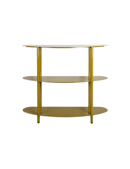 Console étroite 3 plateaux métal vert kaki 90x28x82 cm Paris Leitmotiv - 3
