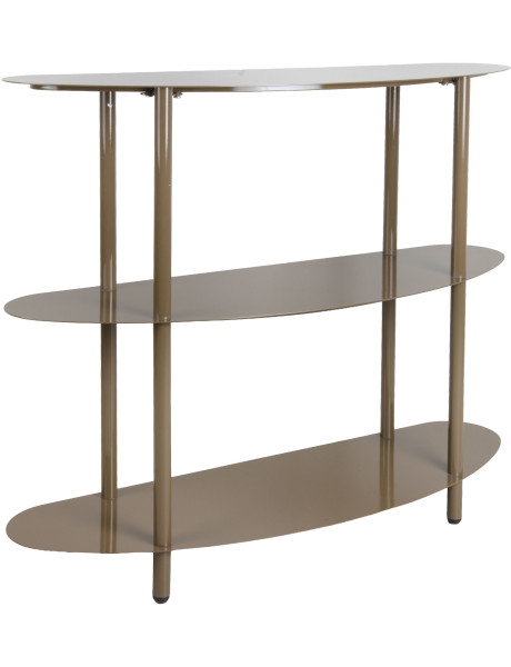 Console étroite métal marron chocolat 90x28x82 cm Paris Leitmotiv - 1