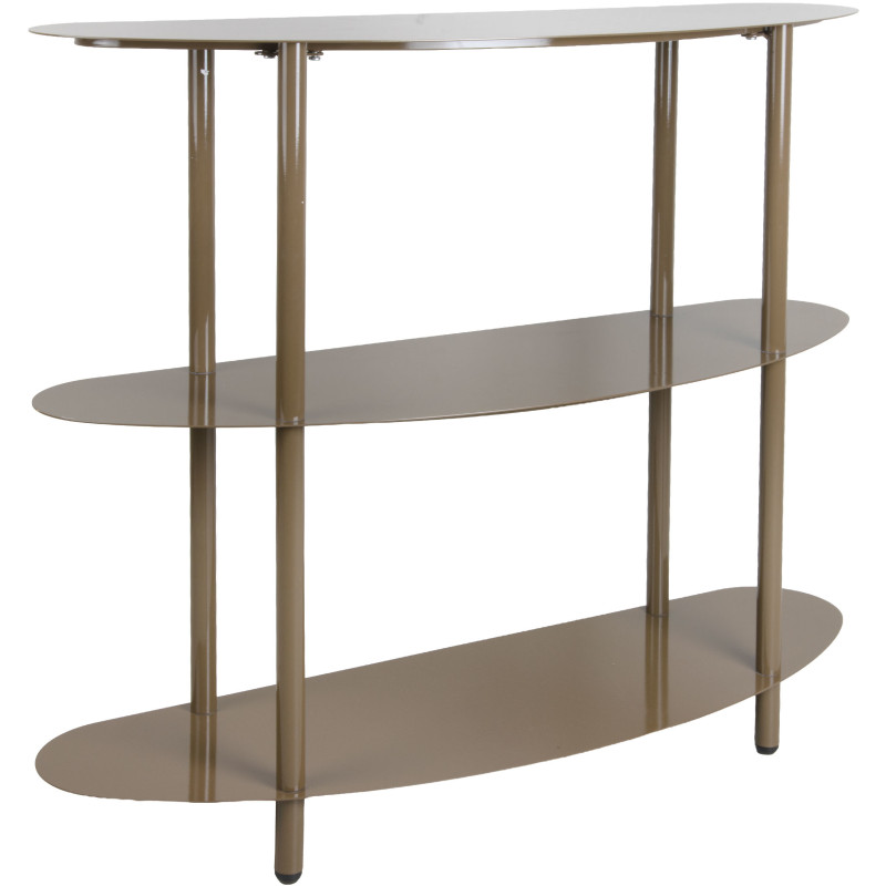 Console étroite métal marron chocolat 90x28x82 cm Paris Leitmotiv - 1