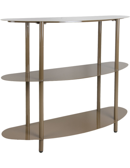 Console étroite métal marron chocolat 90x28x82 cm Paris Leitmotiv - 1