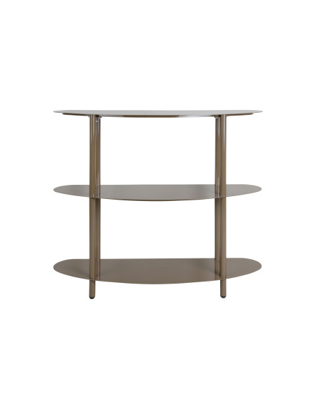Console étroite métal marron chocolat 90x28x82 cm Paris Leitmotiv - 2