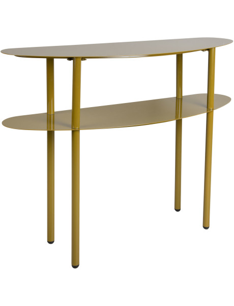 Console d’entrée étroite métal vert kaki 90x28x72,5 cm Paris Leitmotiv - 1