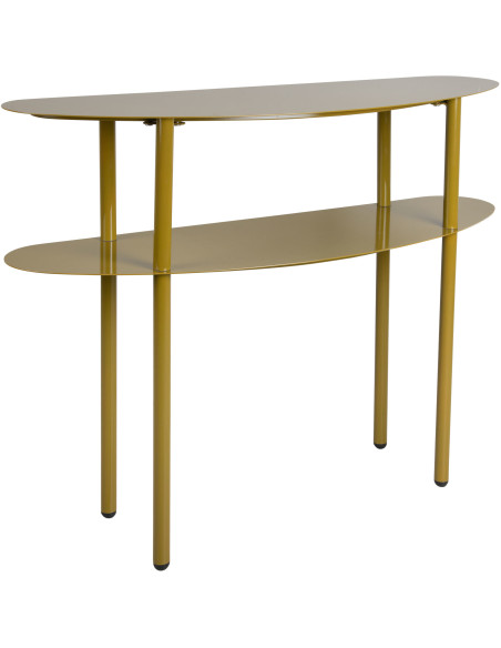 Console d’entrée étroite métal vert kaki 90x28x72,5 cm Paris Leitmotiv - 1