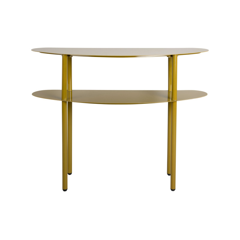 Console d’entrée étroite métal vert kaki 90x28x72,5 cm Paris Leitmotiv - 3
