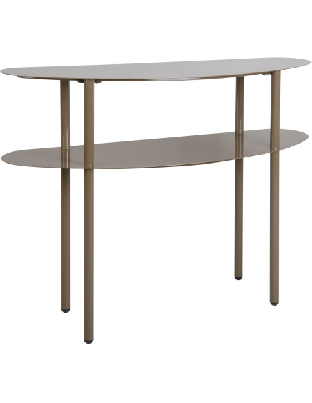 Console d’entrée étroite métal marron chocolat 90 cm Paris Leitmotiv - 1