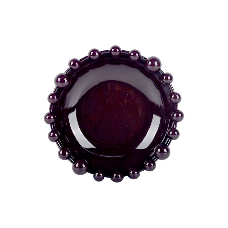 Coupe décorative céramique violet prune Ø21,7x7,2 cm Cadiz Dotty Present Time - 2