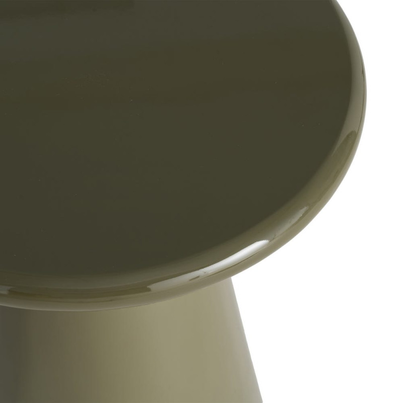 Table d'appoint ronde vert olive en MDF brillant 45x45x60 cm Tavera Ixia - 3
