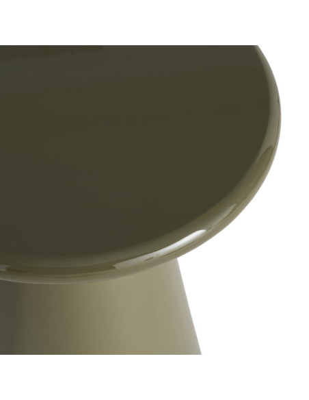 Table d'appoint ronde vert olive en MDF brillant 45x45x60 cm Tavera Ixia - 3