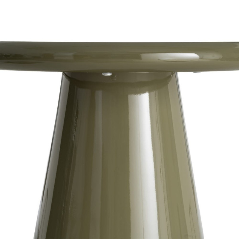 Table d'appoint ronde vert olive en MDF brillant 45x45x60 cm Tavera Ixia - 4