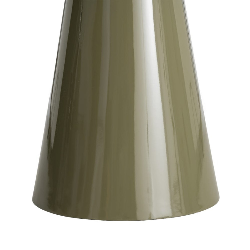 Table d'appoint ronde vert olive en MDF brillant 45x45x60 cm Tavera Ixia - 5