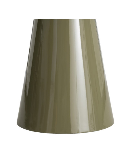 Table d'appoint ronde vert olive en MDF brillant 45x45x60 cm Tavera Ixia - 5