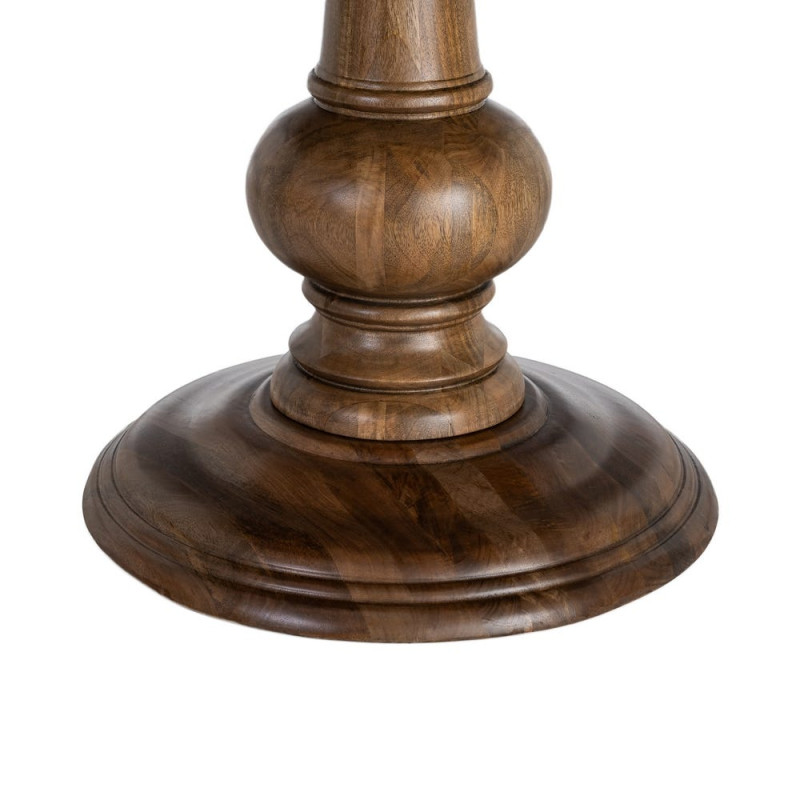 Table à manger ronde en manguier massif brun profond Ø150x77 cm Falena Ixia - 7