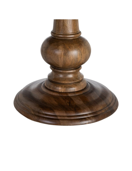 Table à manger ronde en manguier massif brun profond Ø150x77 cm Falena Ixia - 7
