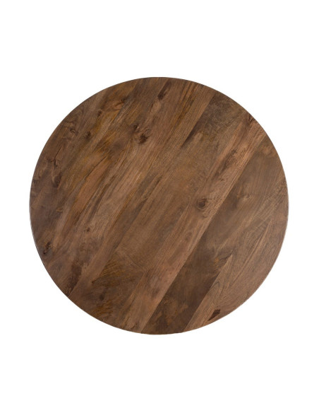 Table à manger ronde en manguier massif brun profond Ø150x77 cm Falena Ixia - 8