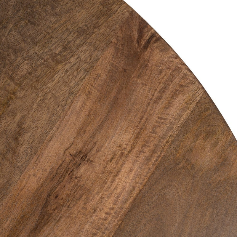 Table à manger ronde en manguier massif brun profond Ø150x77 cm Falena Ixia - 9