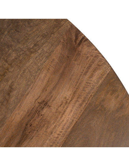 Table à manger ronde en manguier massif brun profond Ø150x77 cm Falena Ixia - 9