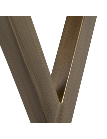 Console d’entrée MDF effet bois miel et métal bronze 110x45x79 cm Zirela Ixia - 9