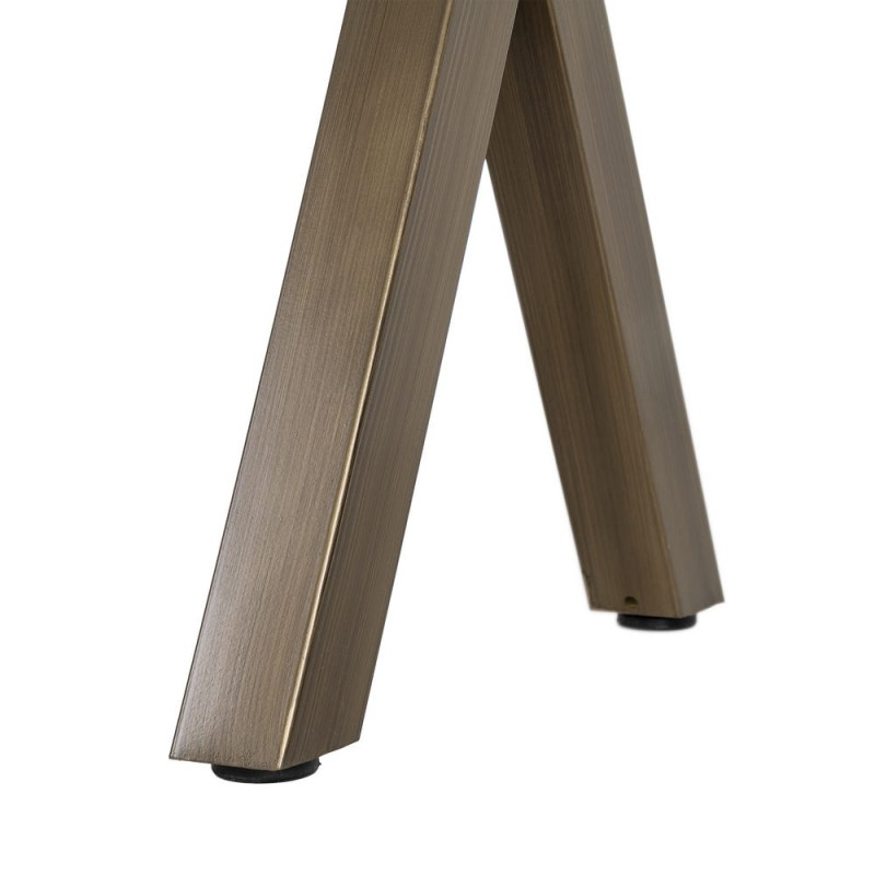 Console d’entrée MDF effet bois miel et métal bronze 110x45x79 cm Zirela Ixia - 8