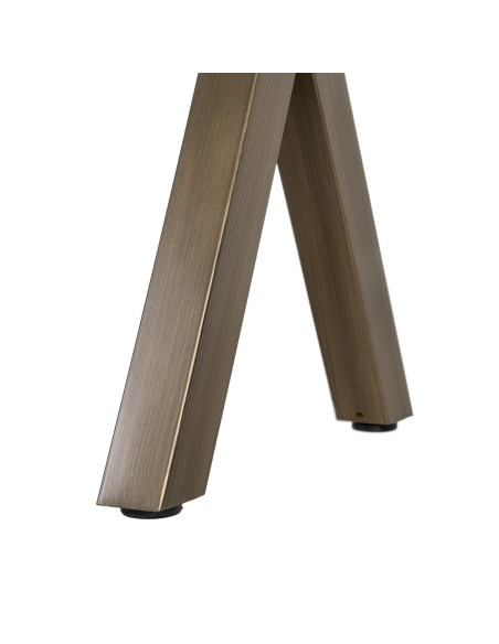 Console d’entrée MDF effet bois miel et métal bronze 110x45x79 cm Zirela Ixia - 8