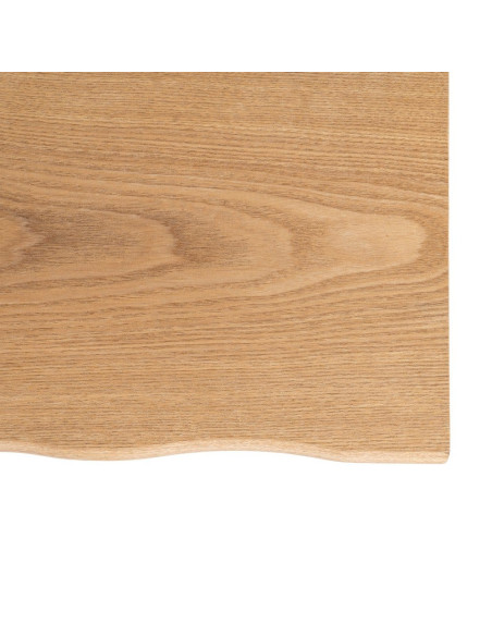 Console d’entrée MDF effet bois miel et métal bronze 110x45x79 cm Zirela Ixia - 7
